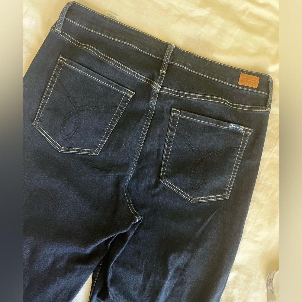 Seven7  High Rise Vintage Straight Blue Jeans Women’s Sz 14‎ - Picture 12 of 13